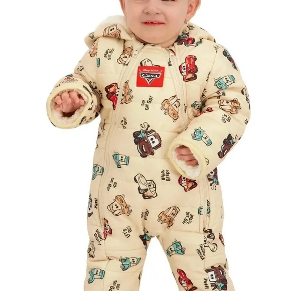Disney Pixar Cars Character Baby Hooded Puffer Pram Suit, Sizes 6-9 Months - Picture 6 of 6